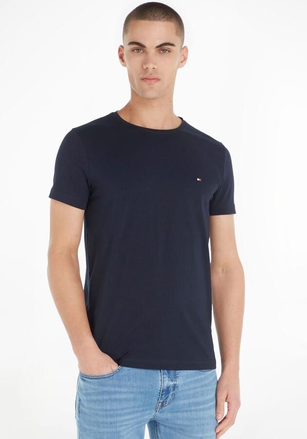 TOMMY HILFIGER Heren Polo's & T-shirts Core Stretch Slim C-neck Donkerblauw - Foto 7