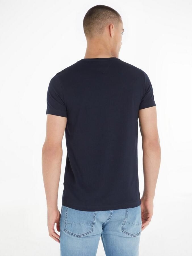 TOMMY HILFIGER Heren Polo's & T-shirts Core Stretch Slim C-neck Donkerblauw - Foto 4