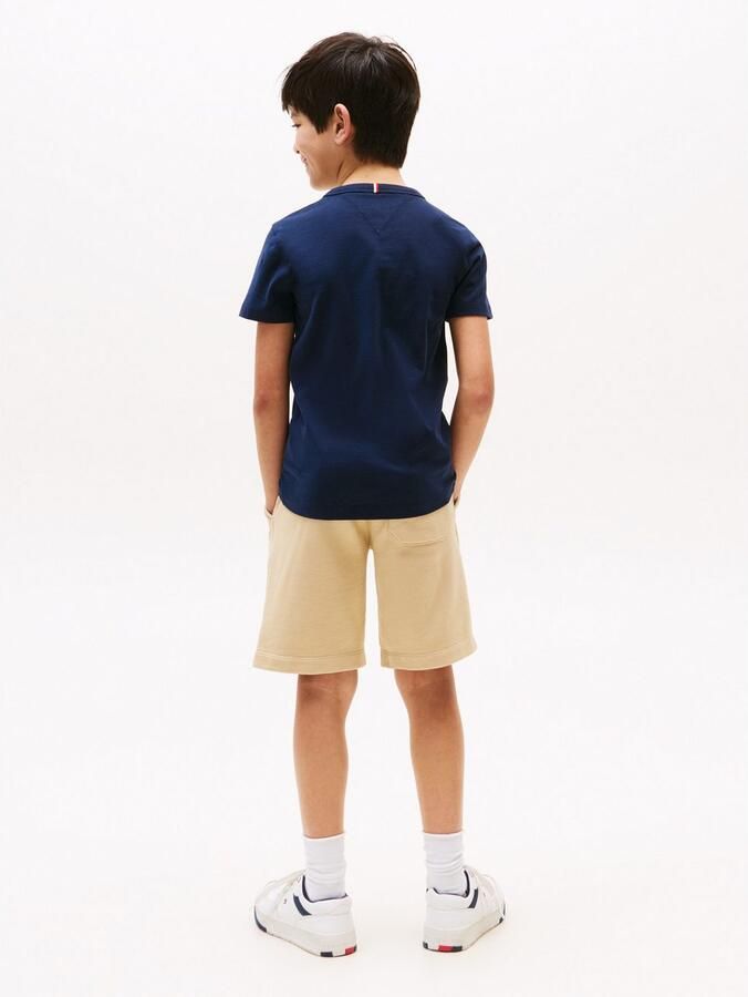 Tommy Hilfiger T-shirt CURVED HILFIGER GRAPHIC TEE SS voor kinderen tot 16 jaar grote logo-print - Foto 4