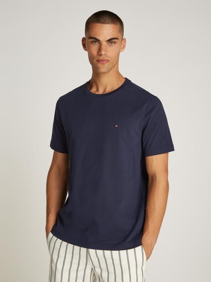 Tommy Hilfiger T-shirt ESSENTIAL REG FIT SOLID TEE met borduursel en ronde hals - Foto 10