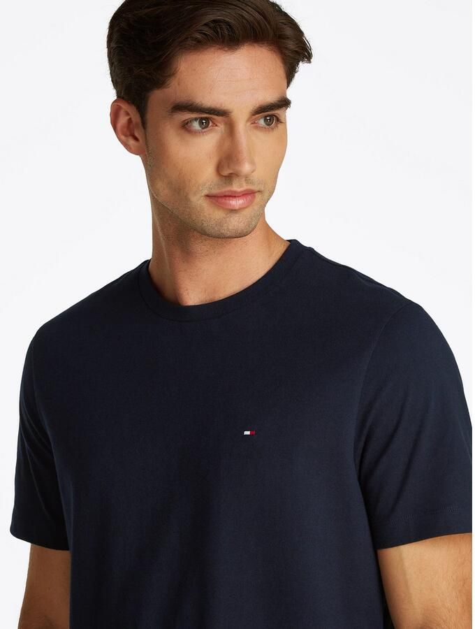 Tommy Hilfiger T-shirt ESSENTIAL REG FIT SOLID TEE met borduursel en ronde hals - Foto 4