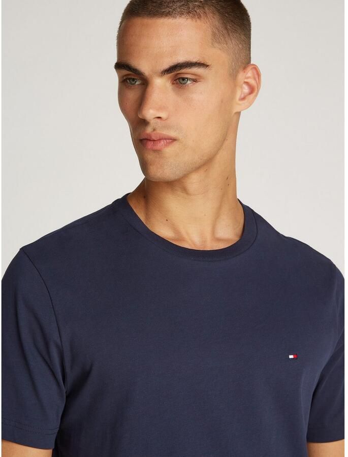 Tommy Hilfiger T-shirt ESSENTIAL REG FIT SOLID TEE met borduursel en ronde hals - Foto 3