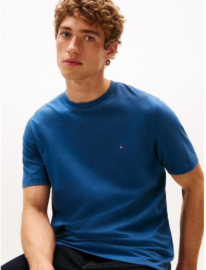 Tommy Hilfiger T-shirt ESSENTIAL REG FIT SOLID TEE met borduursel en ronde hals - Foto 4