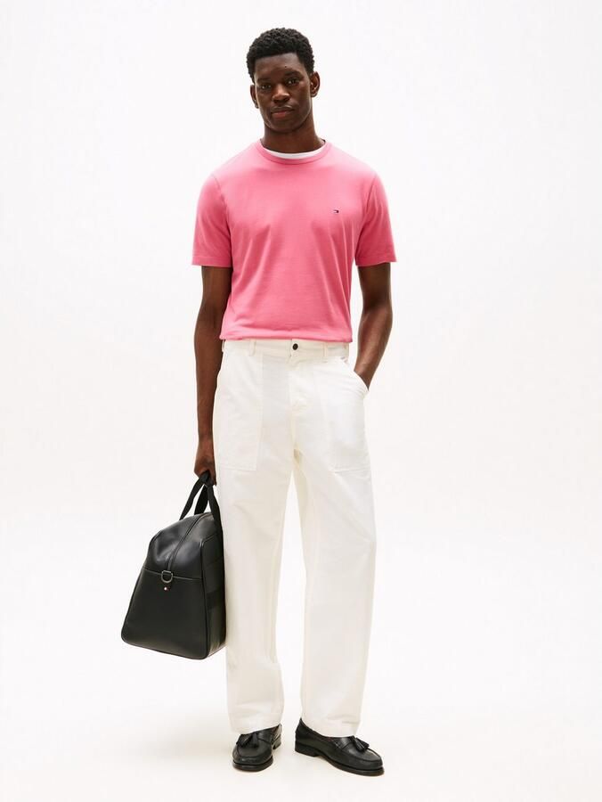 Tommy Hilfiger T-shirt ESSENTIAL REG FIT SOLID TEE met borduursel en ronde hals - Foto 5