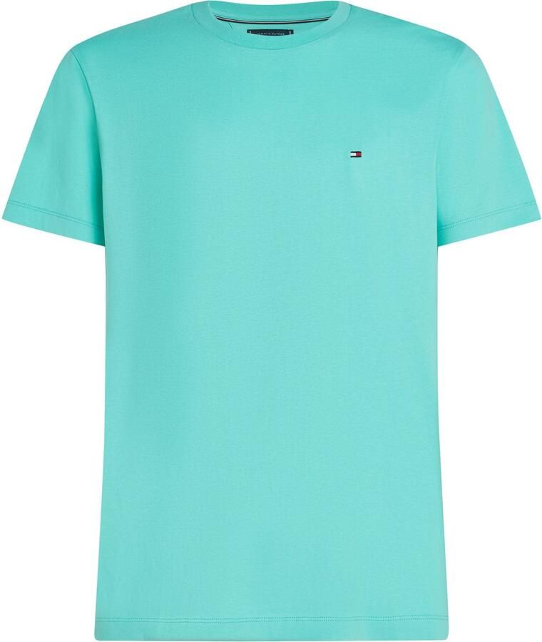 Tommy Hilfiger T-shirt ESSENTIAL REG FIT SOLID TEE met borduursel en ronde hals