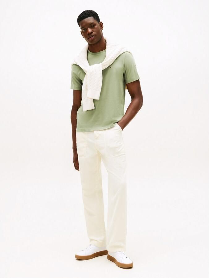 Tommy Hilfiger T-shirt ESSENTIAL REG FIT SOLID TEE met borduursel en ronde hals - Foto 3