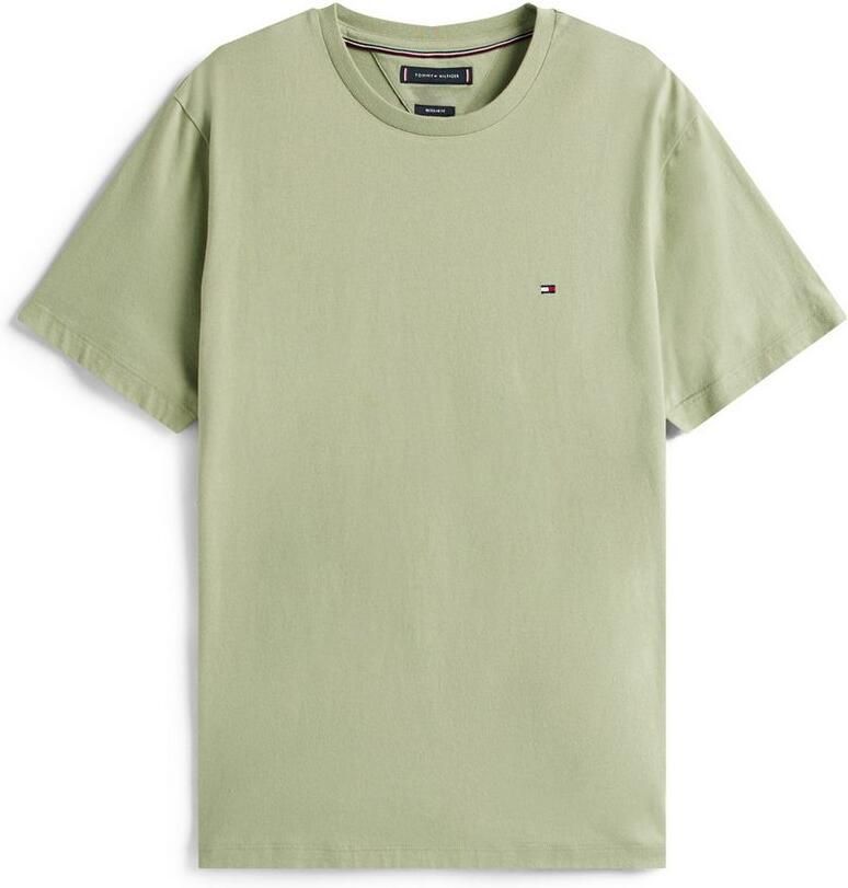Tommy Hilfiger T-shirt ESSENTIAL REG FIT SOLID TEE met borduursel en ronde hals