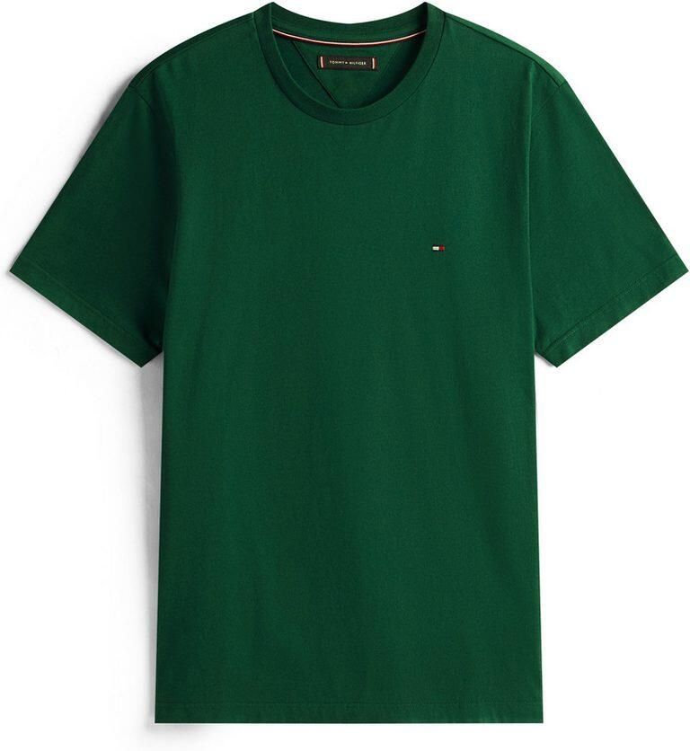 Tommy Hilfiger T-shirt ESSENTIAL REG FIT SOLID TEE met borduursel en ronde hals