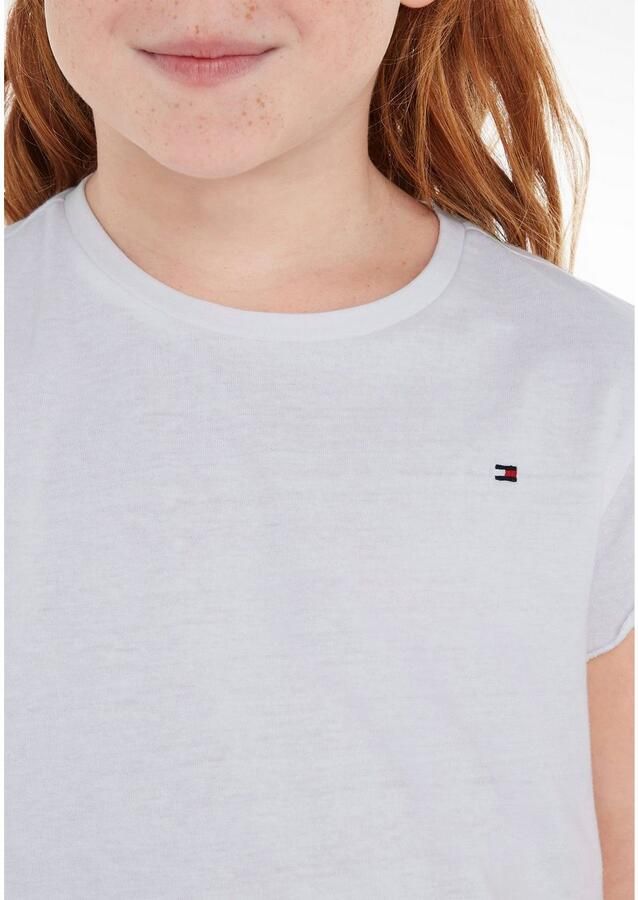 Tommy Hilfiger T-shirt ESSENTIAL RUFFLE SLEEVE TOP S S met golfrand logo-geborduurde details - Foto 3
