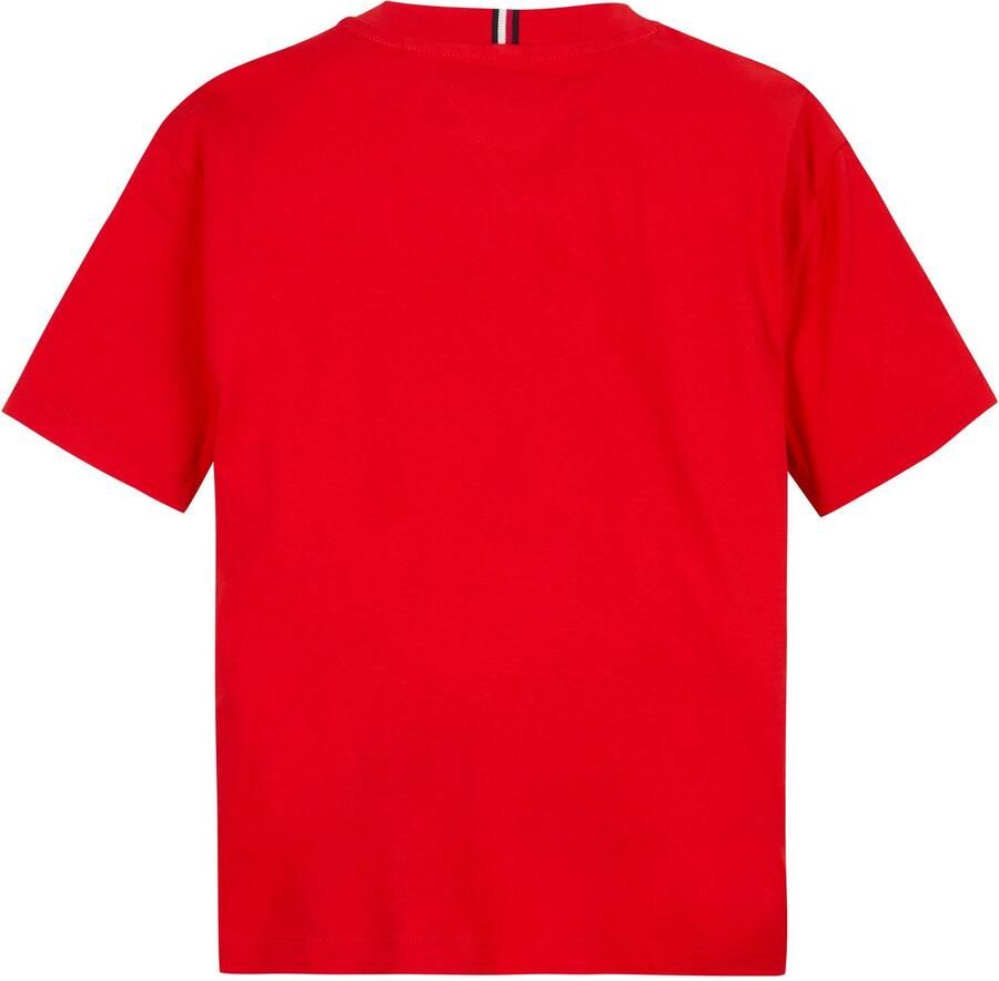 Tommy Hilfiger T-shirt rood Katoen Ronde hals Effen 116