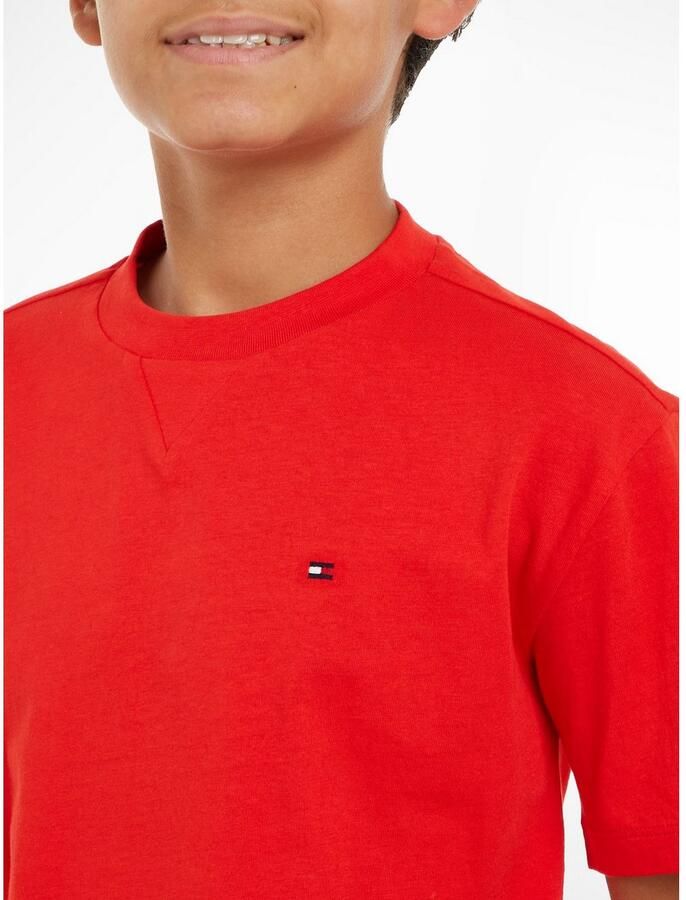 Tommy Hilfiger T-shirt rood Katoen Ronde hals Effen 116 - Foto 2