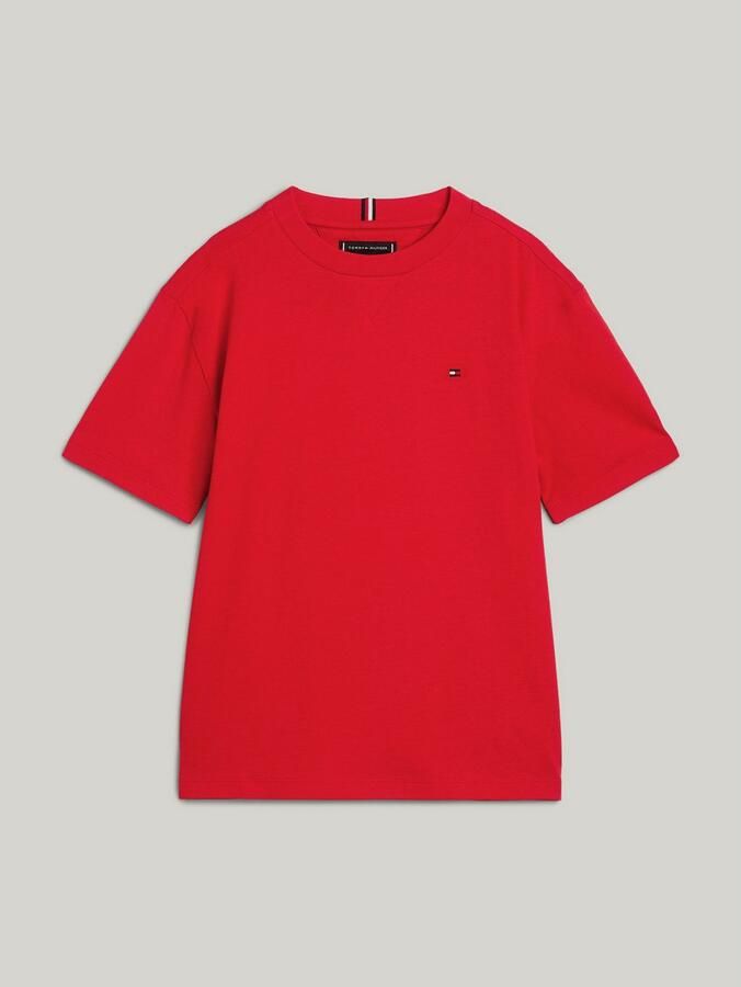Tommy Hilfiger T-shirt rood Katoen Ronde hals Effen 116 - Foto 8