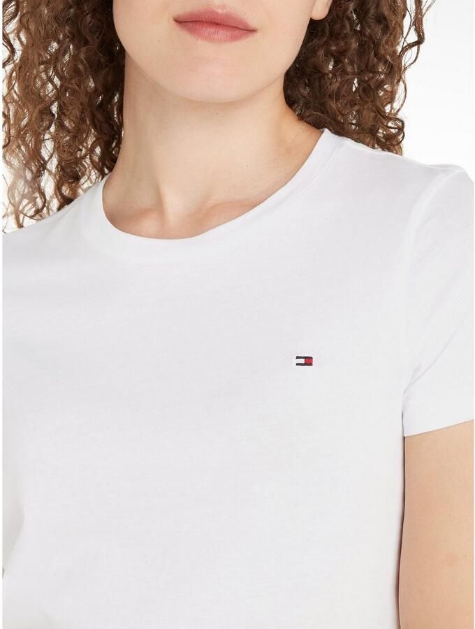 Tommy Hilfiger T-shirt HERITAGE CREW NECK TEE met -merklabel op borsthoogte