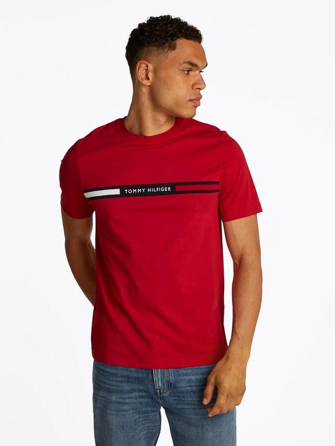 Tommy Hilfiger Regular fit T-shirt met labelstitching - Foto 14