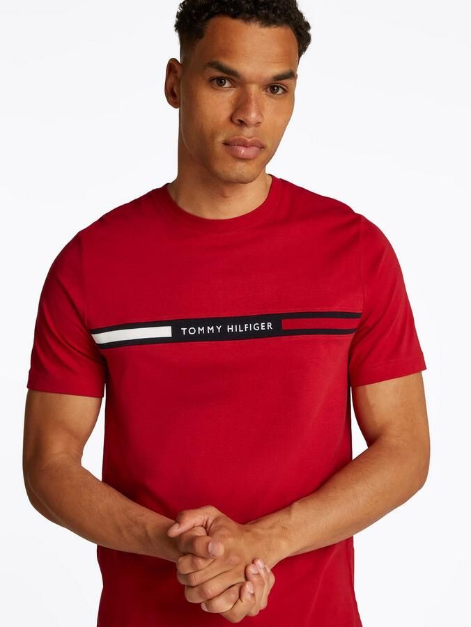 Tommy Hilfiger Regular fit T-shirt met labelstitching - Foto 6