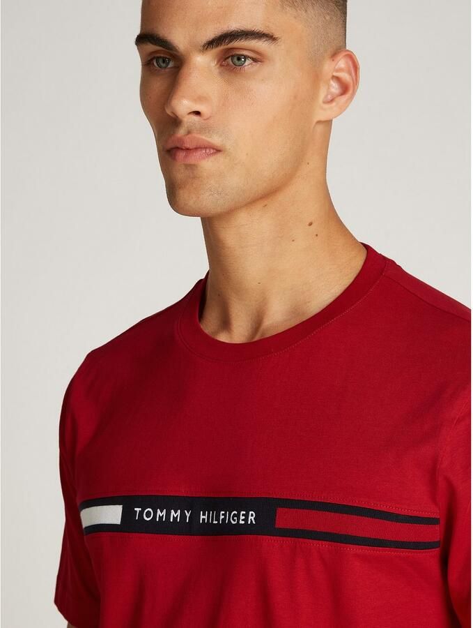 Tommy Hilfiger Regular fit T-shirt met labelstitching - Foto 4