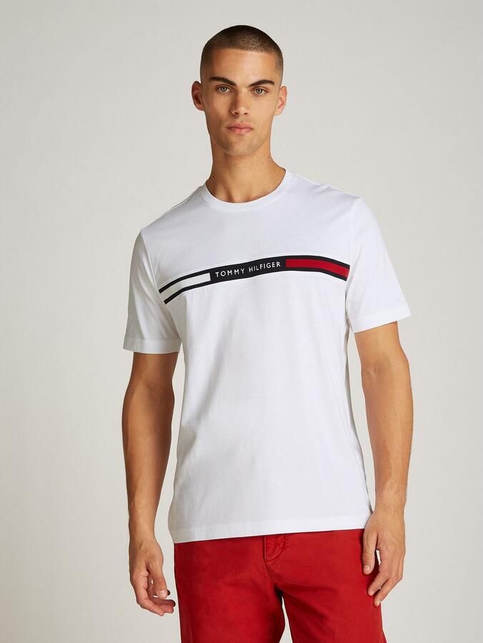 Tommy Hilfiger Regular fit T-shirt met labelstitching - Foto 9