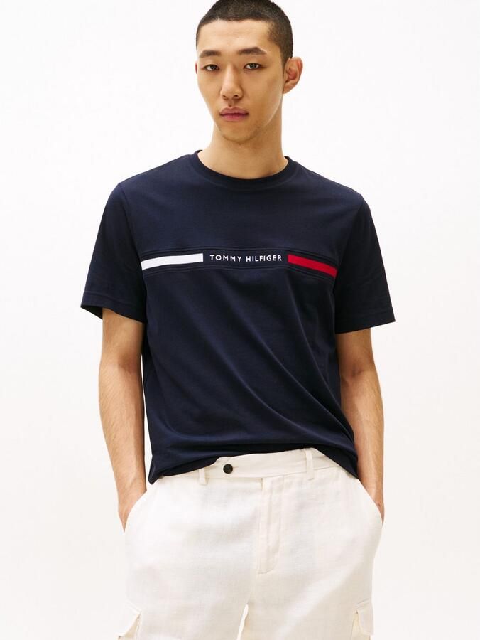 Tommy Hilfiger T-shirt Korte Mouw HILFIGER CHEST INSERT TEE - Foto 17