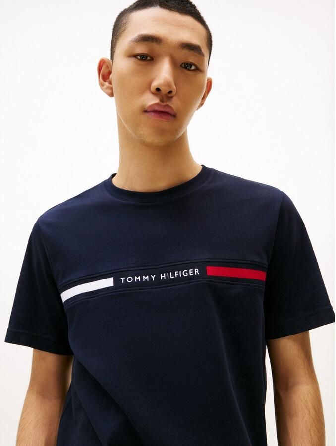 Tommy Hilfiger T-shirt Korte Mouw HILFIGER CHEST INSERT TEE - Foto 6