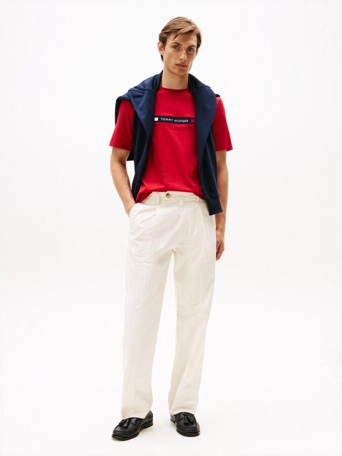 Tommy Hilfiger Regular fit T-shirt met labelstitching - Foto 11