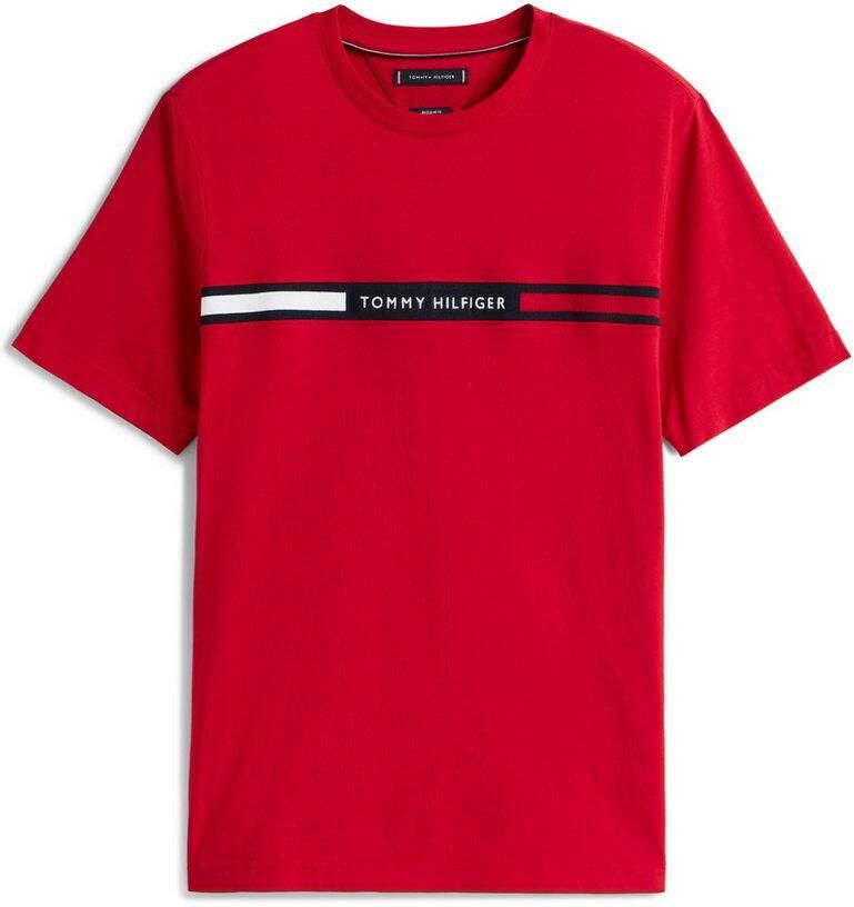 Tommy Hilfiger Regular fit T-shirt met labelstitching