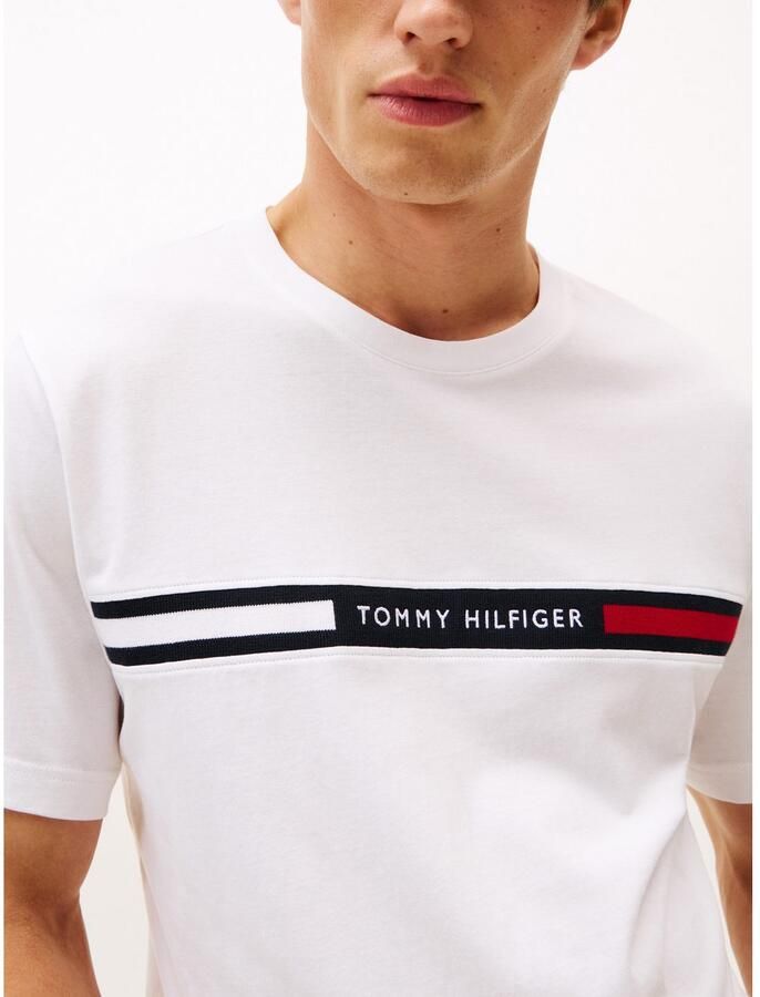 Tommy Hilfiger Regular fit T-shirt met labelstitching - Foto 4