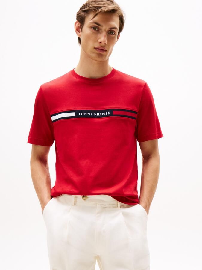 Tommy Hilfiger Regular fit T-shirt met labelstitching - Foto 13