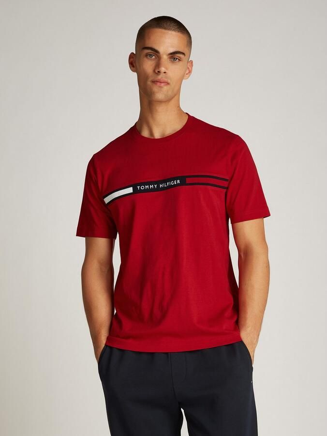 Tommy Hilfiger Regular fit T-shirt met labelstitching - Foto 12