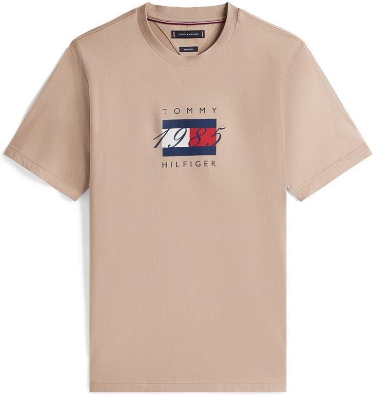 Tommy Hilfiger T-shirt LINEAR FLAG GRAPHIC Ronde hals regular fit jersey