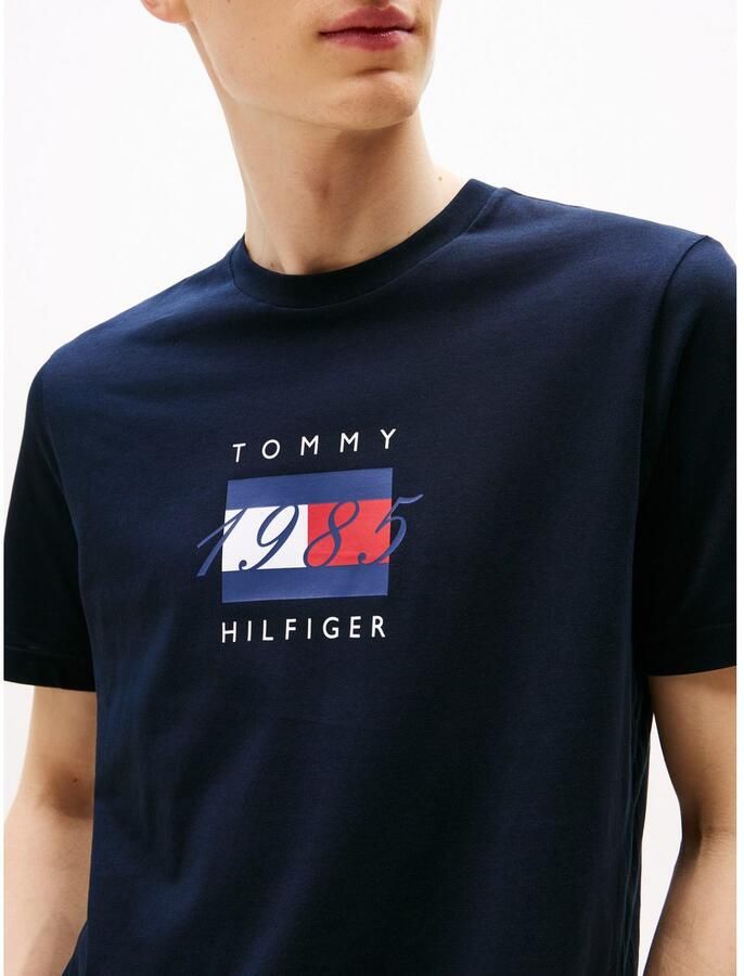 Tommy Hilfiger T-shirt LINEAR FLAG GRAPHIC Ronde hals regular fit jersey