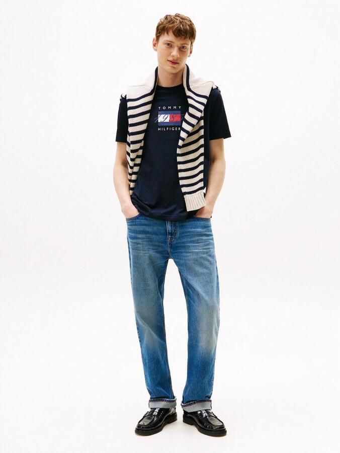 Tommy Hilfiger T-shirt LINEAR FLAG GRAPHIC Ronde hals regular fit jersey - Foto 2