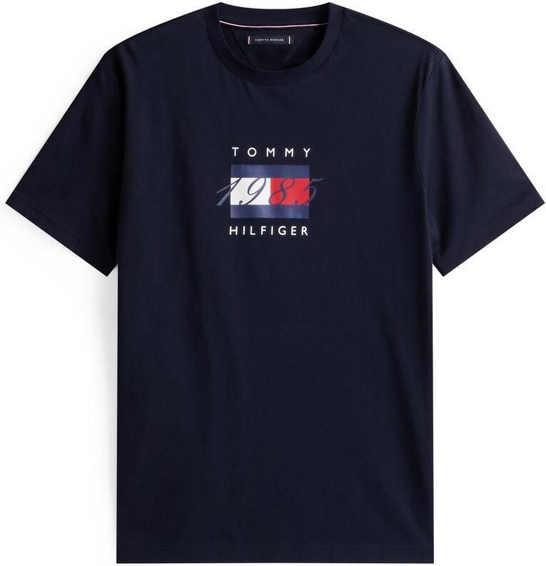 Tommy Hilfiger T-shirt LINEAR FLAG GRAPHIC Ronde hals regular fit jersey - Foto 4