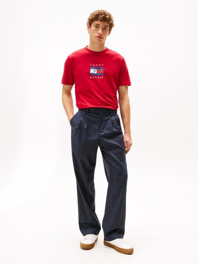 Tommy Hilfiger T-shirt LINEAR FLAG GRAPHIC Ronde hals regular fit jersey - Foto 3