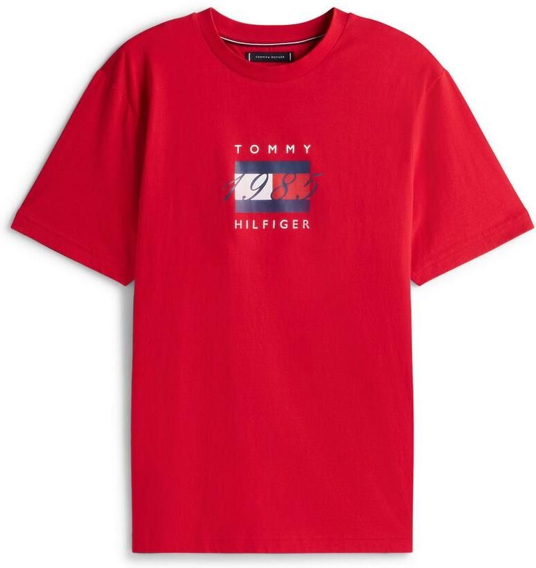 Tommy Hilfiger T-shirt LINEAR FLAG GRAPHIC Ronde hals regular fit jersey