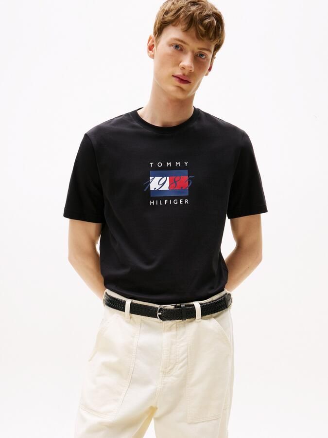 Tommy Hilfiger T-shirt LINEAR FLAG GRAPHIC Ronde hals regular fit jersey - Foto 5