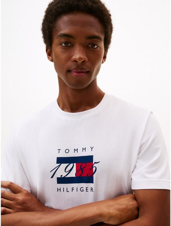 Tommy Hilfiger T-shirt LINEAR FLAG GRAPHIC Ronde hals regular fit jersey - Foto 2