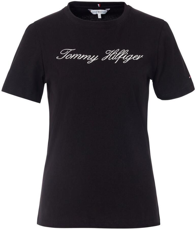 Tommy Hilfiger T-shirt NOS SCRIPT REGULAR C-NK SS Met ronde hals en contrasterende print