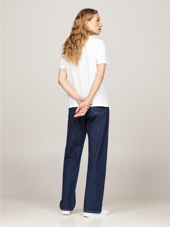 Tommy Hilfiger T-shirt NOS SCRIPT REGULAR C-NK SS Met ronde hals en contrasterende print - Foto 4