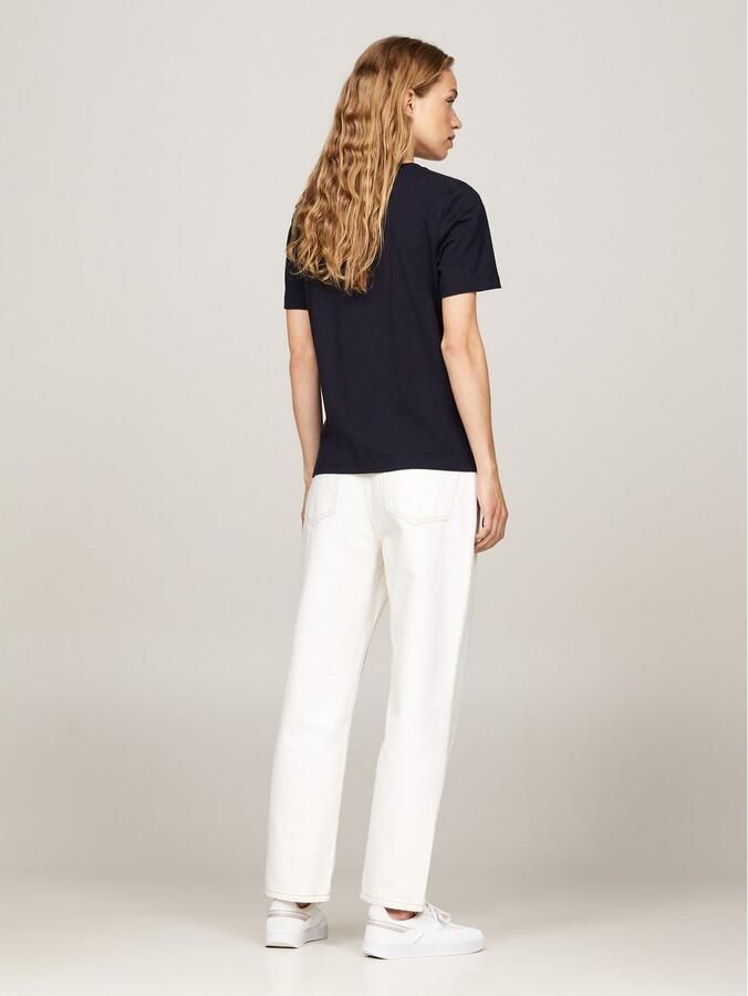 Tommy Hilfiger T-shirt NOS SCRIPT REGULAR C-NK SS Met ronde hals en contrasterende print - Foto 4