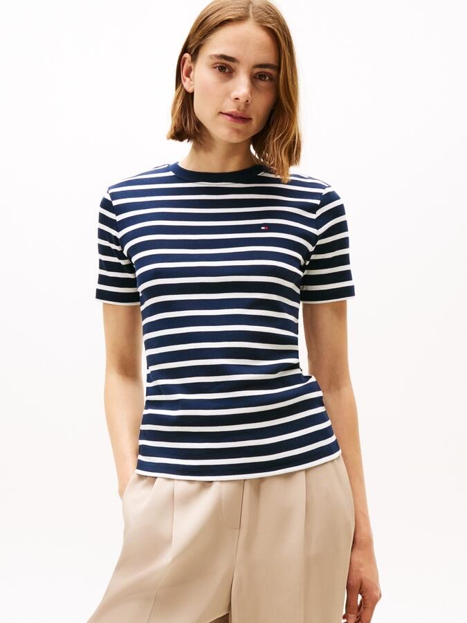 Tommy Hilfiger T-shirt SLIM CODY C-NK SS met geborduurd logo - Foto 7