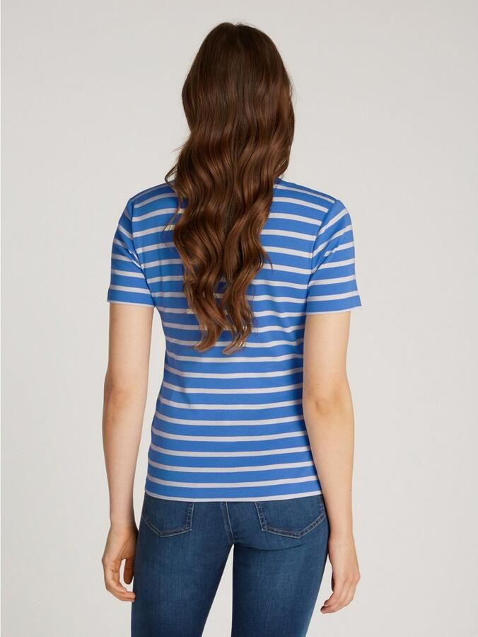 Tommy Hilfiger T-shirt SLIM CODY V-NK SS met V-hals en strepen gestreept casual slim fit katoen v-hals - Foto 4