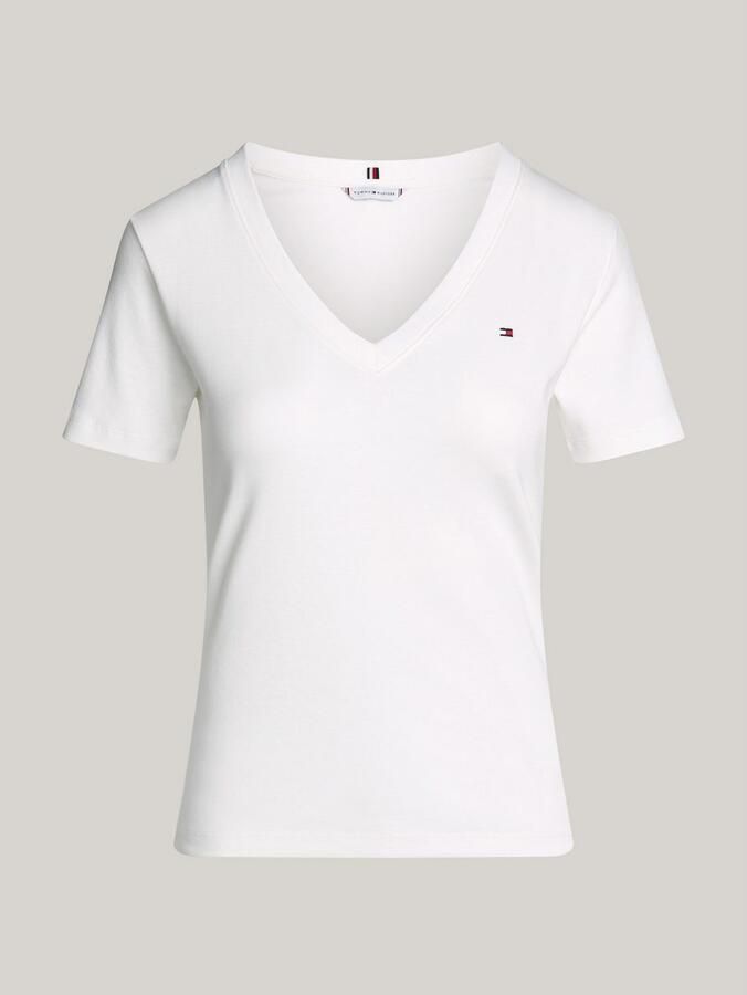 Tommy Hilfiger T-shirt SLIM CODY V-NK SS met V-hals en strepen gestreept casual slim fit katoen v-hals - Foto 11