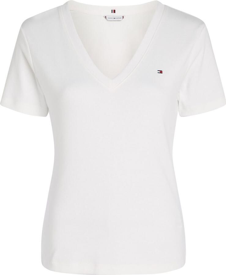 Tommy Hilfiger T-shirt SLIM CODY V-NK SS met V-hals en strepen gestreept casual slim fit katoen v-hals - Foto 5