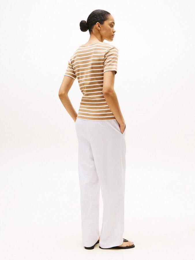 Tommy Hilfiger T-shirt SLIM CODY V-NK SS met V-hals en strepen - Foto 3