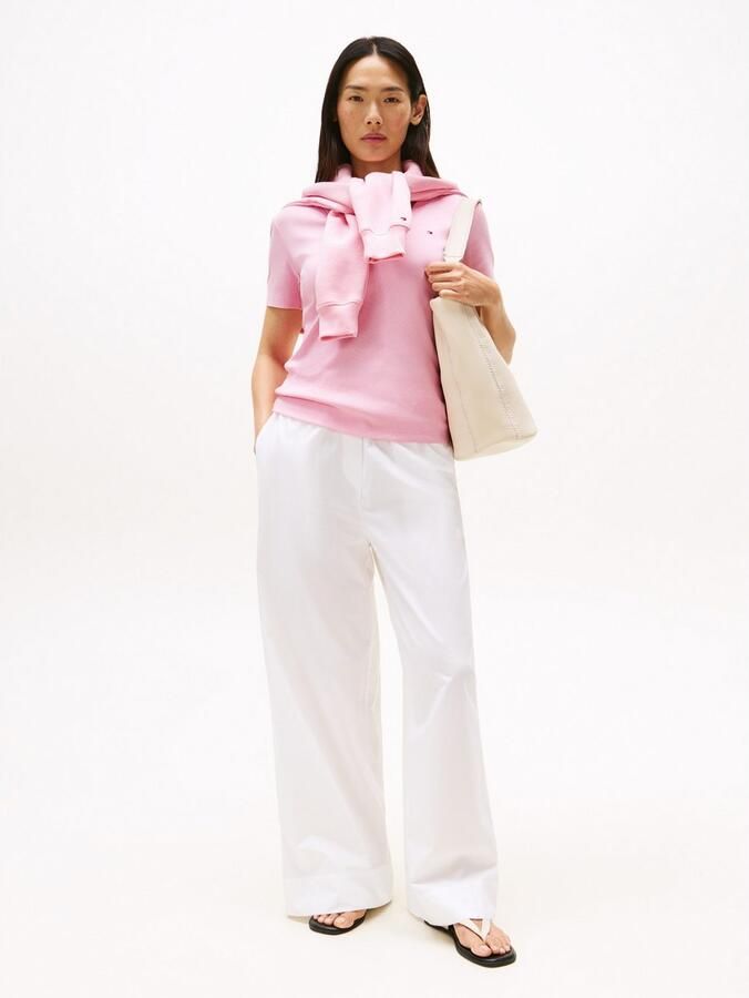 Tommy Hilfiger T-shirt SLIM CODY V-NK SS met V-hals en strepen - Foto 4