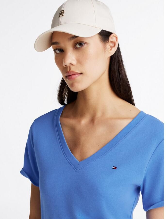 Tommy Hilfiger T-shirt SLIM CODY V-NK SS met V-hals en strepen - Foto 2
