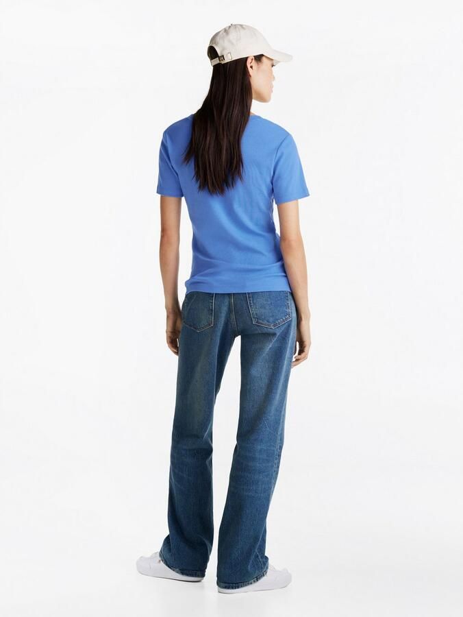 Tommy Hilfiger T-shirt SLIM CODY V-NK SS met V-hals en strepen - Foto 4
