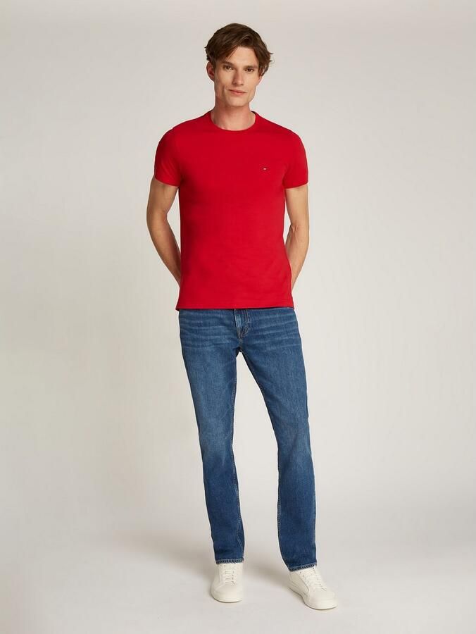 Tommy Hilfiger Slim fit T-shirt van een mix van katoen en elastaan - Foto 9
