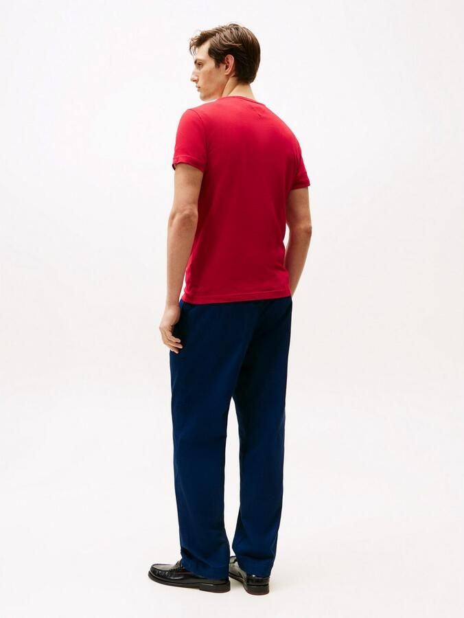 Tommy Hilfiger Slim fit T-shirt van een mix van katoen en elastaan - Foto 11