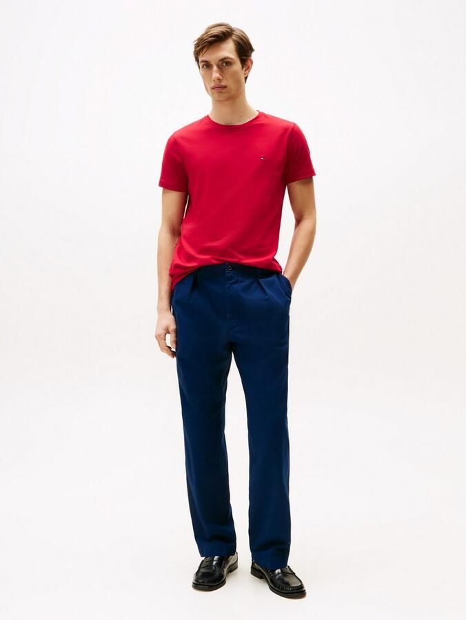 Tommy Hilfiger Slim fit T-shirt van een mix van katoen en elastaan - Foto 12